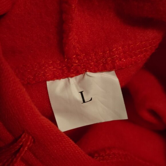 Rauw Alejandro Red Hoodie Men Woman Size L Harajuku Pullover Streetwear Unisex - Picture 8 of 9